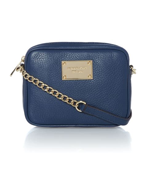 navy blue designer crossbody bag|michael kors blue crossbody bag.